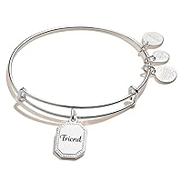 Alex and Ani Because I Love You Expandable Wire Bangle Bracelet for Women, Meaningful Charms, 2 to 3.5 in