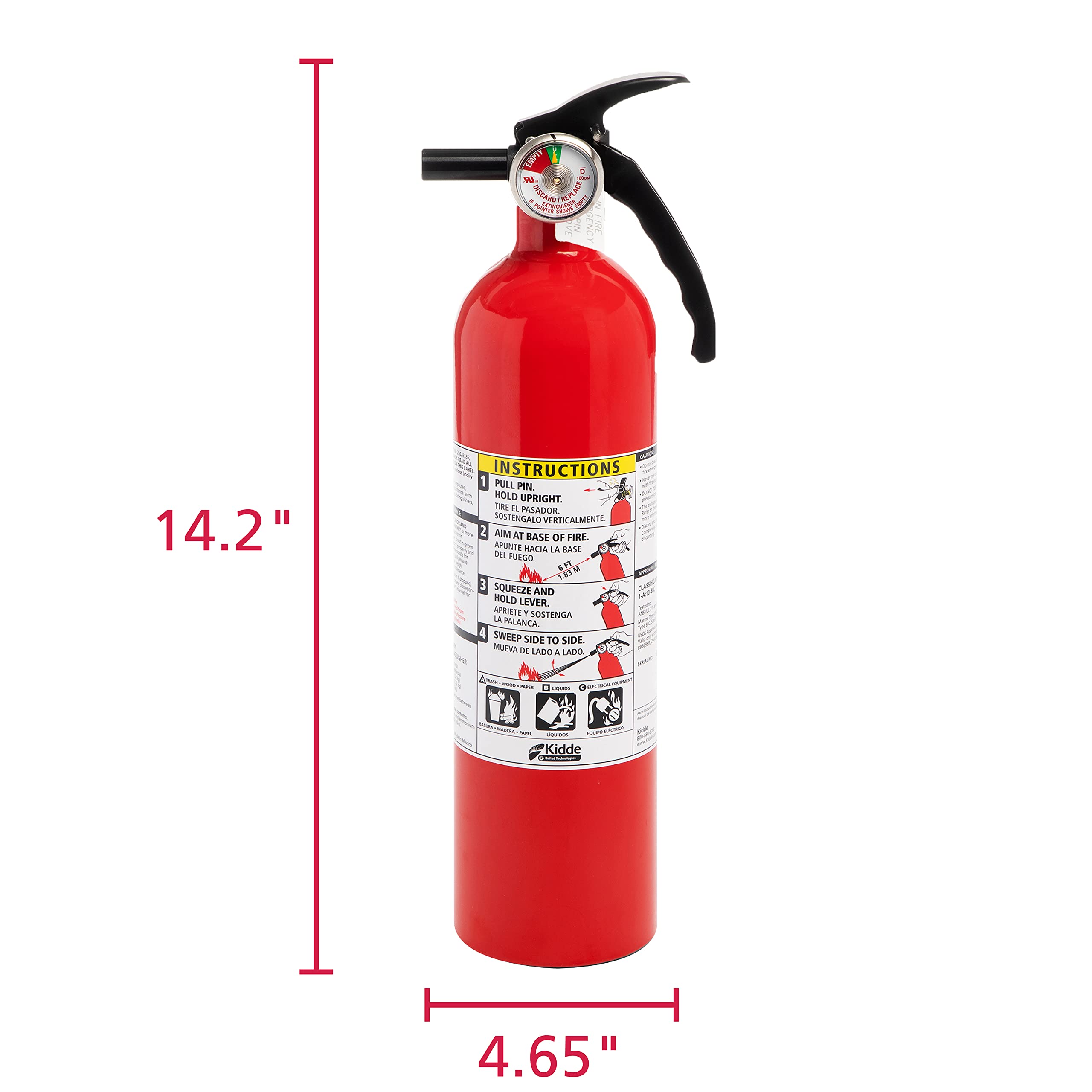Kidde FA110G Basic Fire Extinguisher, 6 Pack, Red