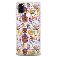 TPU Case Compatible with Samsung Galaxy F52 5G F23 M80s M62 M30 F62 M20 M10 M02 Lavender Clear Provence Soft Design Lightweight Print Flexible Cottagecore Flowers Slim fit Purple Silicone