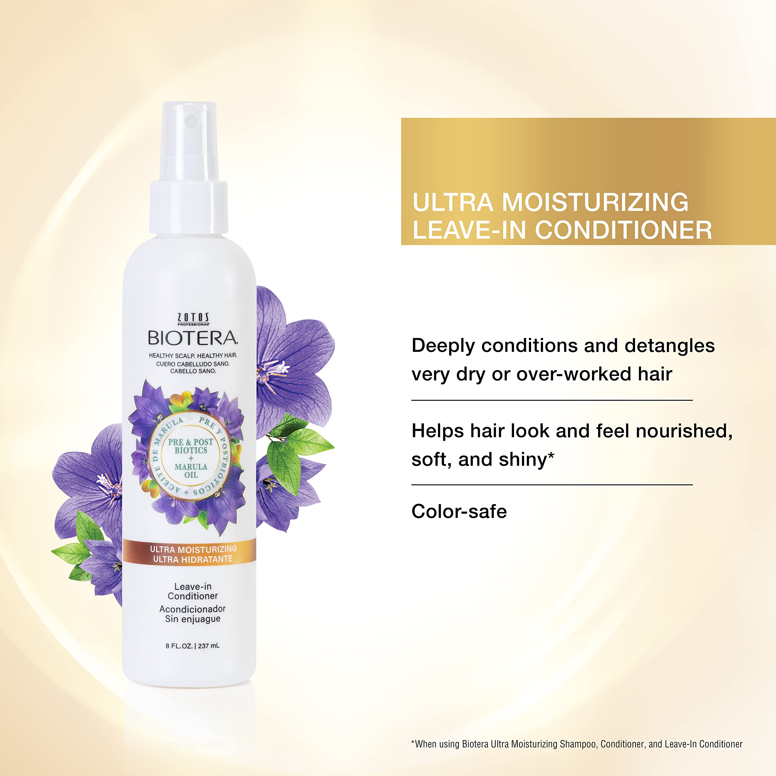 BIOTERA Ultra Moisturizing Leave-in Conditioner | Deeply Conditions & Detangles | Dry, Damaged, Coarse Hair | Vegan & Cruelty Free | Paraben Free | Color-Safe