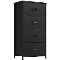 YITAHOME Storage Tower with 4 Drawers - Fabric Dresser, Organizer Unit for Bedroom, Living Room, Closets - Sturdy Steel Frame, Easy Pull Fabric Bins & Wooden Top
