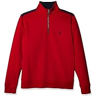 Nautica Men's 1/4 Zip Pieced Fleece Sweatshirt