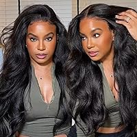 Bye Bye Knots Wig Invisible Knots Yaki Straight 7x5 Lace Front Wigs Human Hair Pre Everything Glueless Wig Human Hair Pre Plucked Pre Cut Natural Hairline 150% Density 26 inch