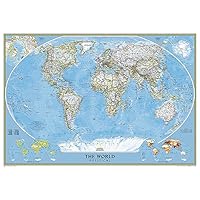 National Geographic World Wall Map - Classic (Mural: 110 x 76.5 in) (National Geographic Reference Map)