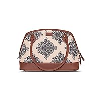 Women's Handcrafted Mughal Motif Print Dome Shaped Shoulder Handbag, PRINTED