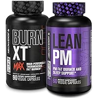 Jacked Factory 24/7 Fat Burner Stack | Burn XT MAX High Performance Fat Burner & Lean PM Fat Burner + Sleep Support for Weight Loss & Appetite Supression