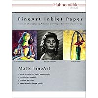 Hahnemuhle Matte German Etching, 100% TCF Pulp, Natural White Watercolor Inkjet Paper, 19.6 mil., 310 g/mA, 8.5x11