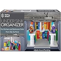Expandable Under Sink Organizer and Storage I Bathroom Under the Sink Organizer Kitchen Under Sink Shelf I Cleaning Supplies (Undersink)