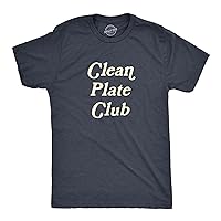 Mens Clean Plate Club T Shirt Funny Thanksgiving Dinner Lovers Tee for Guys
