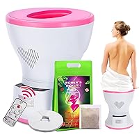 EXJIOTA Yoni Steam Kit,Yoni Steam Seat with Yoni Steam Herbs(20 Bags) and 100 PCS Disposable Seat Covers,V Steam at Home Kit for Women Cleansing,PH Balance,Menstrual Support and Postpartum Care