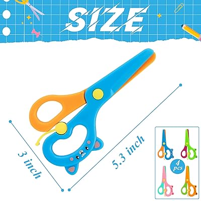 Mua LOVESTOWN Plastic Scissors for Kids, 4 PCS Pre-School Training Scissors  Children Safety Scissors Toddler Scissors Age 3 for Toddler Arts and Crafts  trên  Mỹ chính hãng 2023