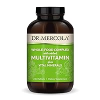 Dr. Mercola Whole-Food Complex with Added Multivitamin Plus Vital Minerals, 30 Servings (240 Tablets), Dietary Supplement, Supports Overall Health
