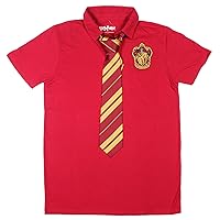Harry Potter Gryffindor Red Costume Uniform Polo with Tie (Large)
