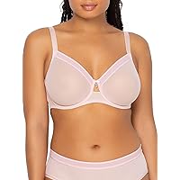 Women's Sheer Mesh Full Coverage Unlined Underwire, Sexy Supportive Plus Size