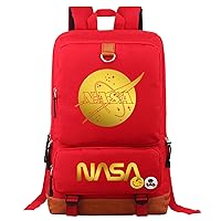 Canvas College Bookbag NASA Novelty Daypack-Wear Resistant Travel Backpack Lightweight Rucksack