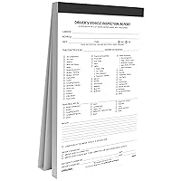 5 Pack Detailed Driver Vehicle Inspection Report Book - 2-Ply Carbonless, 5.5