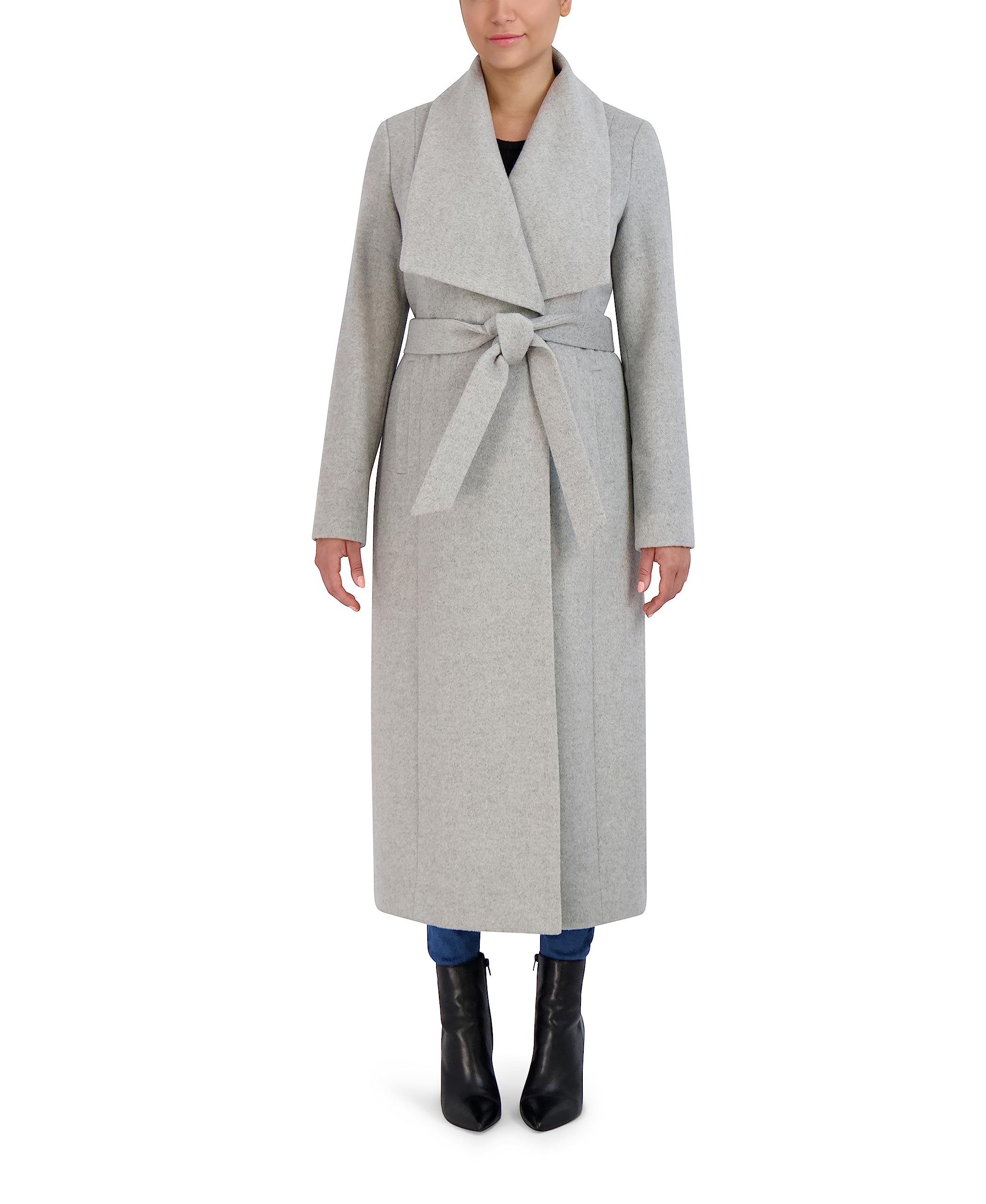 Cole Haan Women's Slick Wool Wrap Coat