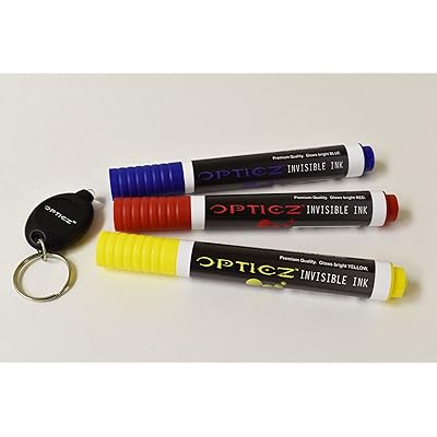 Opticz XL Red Blacklight Reactive Large Tip Invisible UV Ink Security Marker