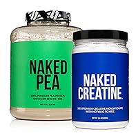 Vegan Muscle Growth and Recovery Bundle: Naked Creatine and 5LB Unflavored Naked Pea