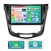 4G+64G Android 13 Car Stereo for 2014-2018 Nissan Rogue X-Trail Qashqai Radio, 10.1 Inch IPS Touch Screen Radio with Wireless Apple Carplay Android Auto, BT GPS WiFi 32EQ DSP FM RDS SWC AHD Backup Cam