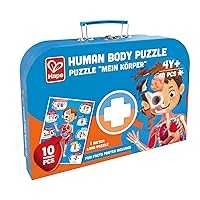 Hape Human Body Puzzle | 60 Oversized Pieces Educational Anatomy Jigsaw, Wooden Organs, for Children 4+ Years
