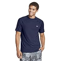 Men's Uv Swim Shirt Short Sleeve Regular Fit Solid