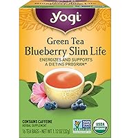 Tea - Green Tea Blueberry Slim Life (6 Pack) - Contains Caffeine - 96 Organic Tea Bags