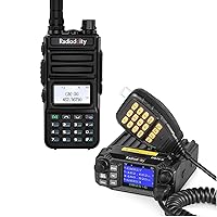Radioddity GM-30 GMRS Handheld Radio 5W Display Sync + Radioddity DB25-G GMRS Mobile Radio Quad Watch 25W for Off Road Overlanding