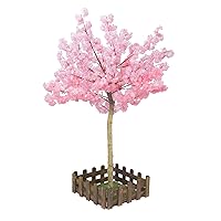 Artificial Cherry Blossom Trees Handmade Light Pink Cherry Tree Fake Sakura Flower Tree for Indoor Outdoor Home Office or Party Wedding (5FT Tall/1.5M)