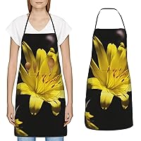 Waterproof Apron with Neck Strap Adjustable Bib for Kitchen Food stitching pictures Chef Aprons for Women Men Cooking