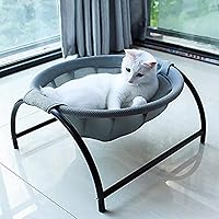 Cat Bed Dog/Pet Hammock Bed Free-Standing Cat Sleeping Cat Supplies Pet Supplies Whole Wash Stable & Breathable Easy Assembly Indoors Outdoors, 16.9 in x 16.9 in x 9.5 in