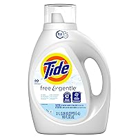 Tide Free & Gentle Liquid Laundry Detergent, 80 loads, 105 fl oz