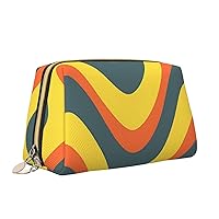 Wavy Stripe Line Print Makeup Bag Portable Versatile Toiletry Bag Large Capacity Cosmetic Bag For Women