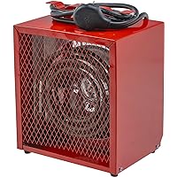 Comfort Zone Electric Fan-Forced Industrial Garage, Workshop Utility Space Heater, Thermostat Control, Heavy Gauge Steel, Carry Handle, Rubber Feet, NEMA 6-30P, & Overheat Protection, 4,800W, CZ290