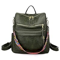 Women's Leather Fashion Design Backpack Purse Casual Convertible Daypacks Satchel Handbags Multipurpose Travel Bag