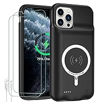 Battery Case for iPhone 11 Pro, Newest 10000mAh High Capacity Rechargeable Portable Extended Charger Case Wireless Charging Compatible with iPhone 11 Pro (5.8 inch) Charging Case & Carplay (Black)