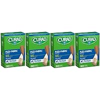 Curad - CUR47315_OLD Flex-Fabric, 3/4 Inches X 3 Inches bandages, 30 count (Pack of 4)
