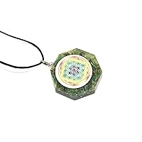 Hijet Flower Of Life Hexagone Pendant,Necklace For Unisex,Crystal Craft,Handmade Pendant,Chakra Balancing,Positive Energy