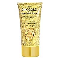AZURE 24K Gold Firming Peel Off Face Mask- Anti Aging, Lifting, Illuminating & Revitalizing - Removes Blackheads, Dirt & Oils - With Hyaluronic Acid and Collagen - Skin Care Made in Korea - 150mL