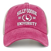 Silly Goose University Hat Funny Goose Hats for Men Golf Vintage Trucker Men Black Youth Golf Caps Gift Hat Slogan