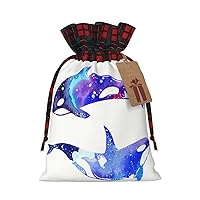 MQGMZ Orca Killer Whale Print Xmas Gift Bags, Candy Bags For Wrapping Gifts For Halloween, Birthday, Wedding, 2 Sizes