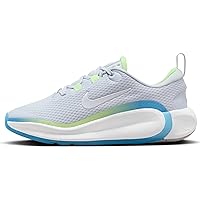 Nike Infinity Flow Big Kids' Running Shoes (FD6058-001, Football Grey/White-Barely Volt) Size 3.5