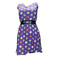 Floral Dot Pattern Swing Party Dresses for Teenager Girls Multicolor