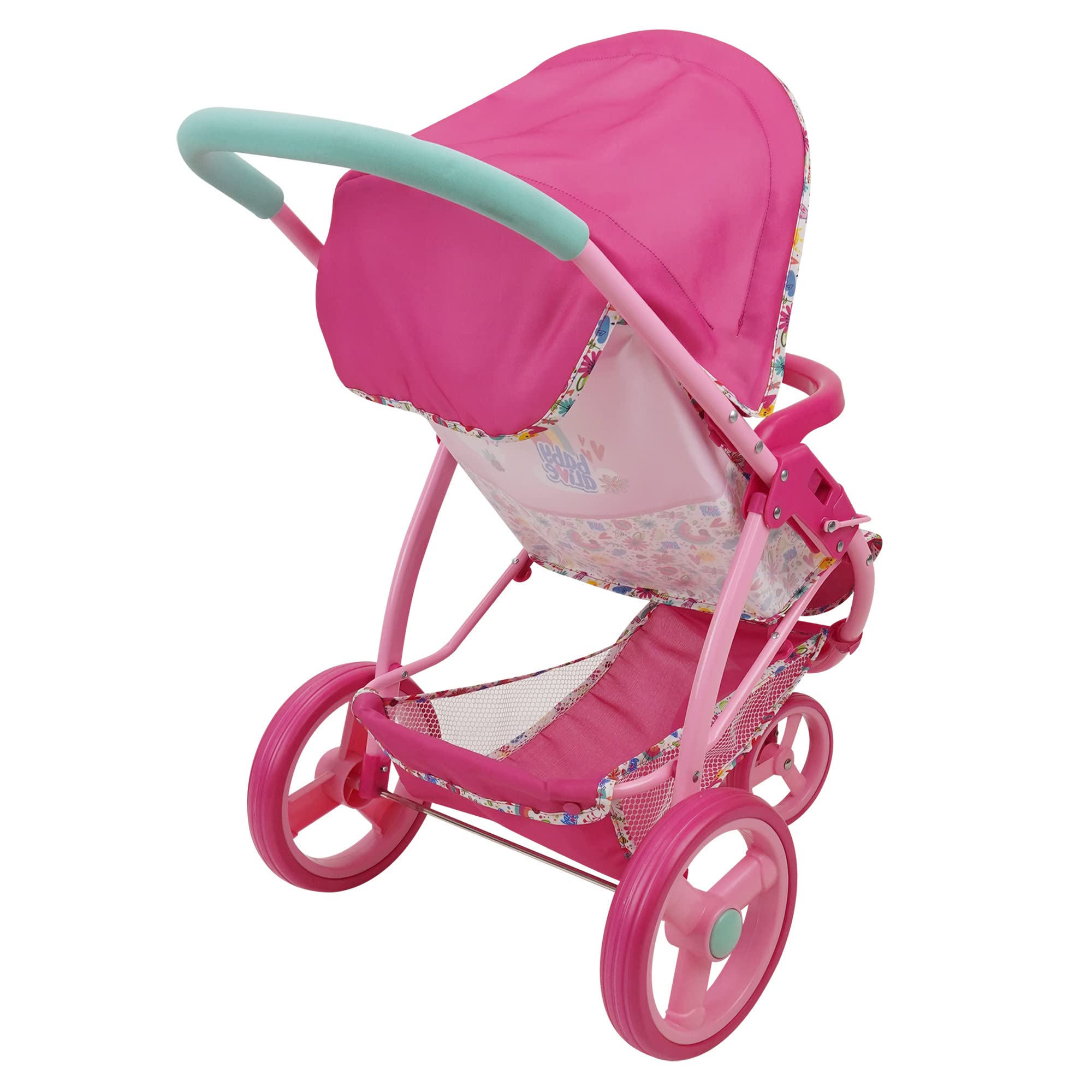 Baby Alive: Doll Jogging Stroller - Pink & Rainbow - Fits Dolls Up to 24