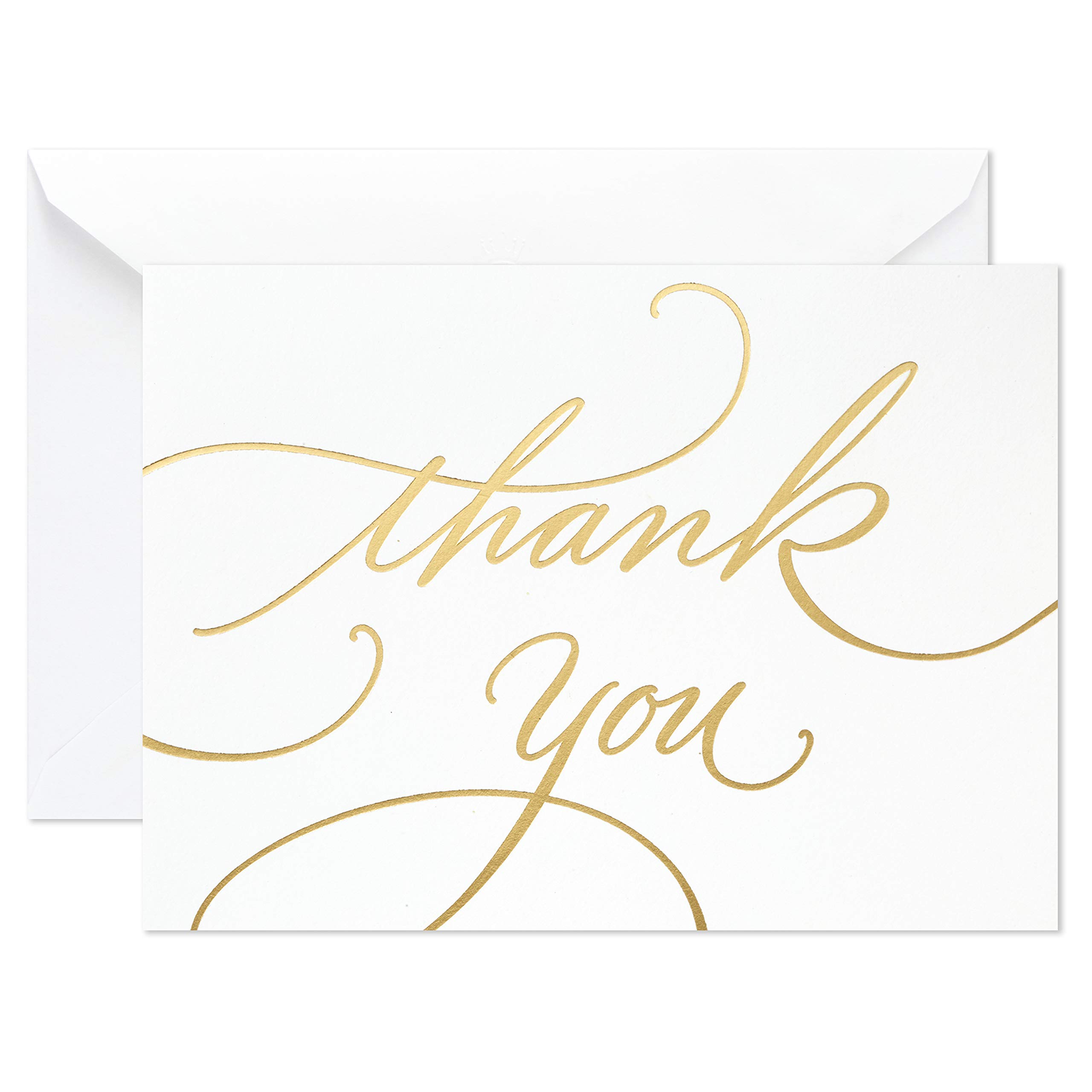 Hallmark Wedding, Baby Shower, Bridal Shower Thank You Cards (Gold Foil Script & Thank You Cards Assortment, Painted Florals (48 Cards with Envelopes for Baby Showers, Bridal Showers, Weddings
