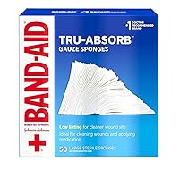 BAND-AID® Brand TRU-ABSORB™ Gauze Sponges 4X4IN, 50 Count