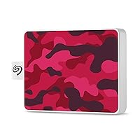 Seagate 500 GB One Touch Special Edition SSD Camo Red - Portable External Solid State Drive for PC and Mac (STJE500405)