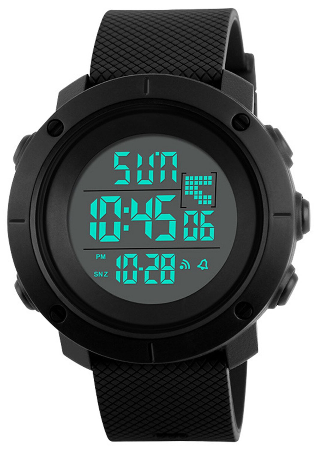 Mens Digital Sports Watch LED Screen Large Face Military Watches for Men Waterproof Casual Luminous Stopwatch Alarm Simple Watch 1213