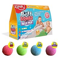 20 x Bath Bombs, Creates a Fizzing, Bath Time Adventure, Bubble Bath Bomb Gift Box, Party Bag Favours, Goody Bag Fillers for Children, Organic & Moisturising, Birthday Gifts for Kids