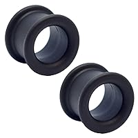 KAOS BRAND: Pair of Black Silicone Double Flared Eyelets